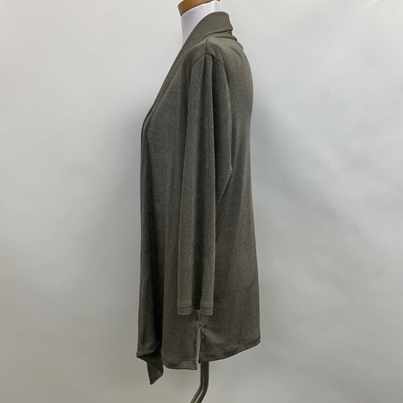 Additions by Chico's Women's Cardigan Top 2 Large 12 Brown Open Front - Picture 2 of 8